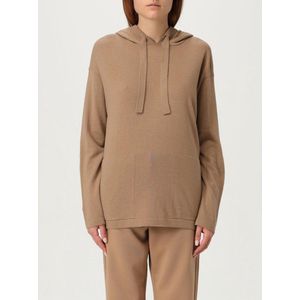 Max Mara - Wollen Hoodie - Bruin - Met Patchdetails