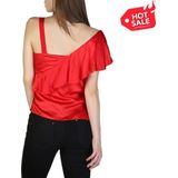 Armani Exchange - Mouwloze Top - Rood - 100% Zijde