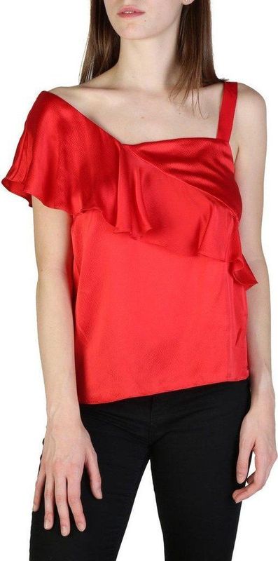 Armani Exchange - Mouwloze Top - Rood - 100% Zijde