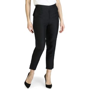 Armani Exchange - Cropped Trousers - Zwart - Dames - Linnen