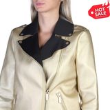 Armani Exchange - Leren Jas - Goud - Leer - Neopreen Kraag