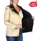 Armani Exchange - Leren Jas - Goud - Leer - Asymmetrische Rits