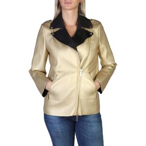 Armani Exchange - Leren Jas - Goud - Leer - Asymmetrische Rits