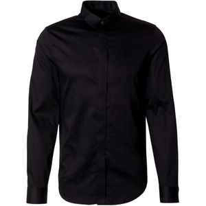 Armani Exchangevoor mannen. 8NZCBDZN10Z1510 Klassiek marine overhemd (XS), Casual, Feest, Katoen, Lange mouwen, Marineblauw