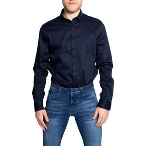 Armani Exchange - Long Sleeve Dress Shirt - Blauw - Overhemd