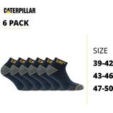 Caterpillar - Werksokken - Blauw/Zwart/Grijs - Katoen - Set van 6 Paar