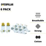 Caterpillar - Werksokken - Blauw/Zwart/Grijs - Katoen - Set van 6 Paar