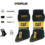 Caterpillar - 6 Paar Werksokken - Kuithoogte - Antraciet - Katoen