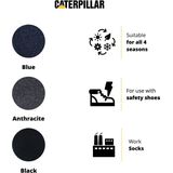 Caterpillar - 6 Paar Werksokken - Kuithoogte - Antraciet - Katoen