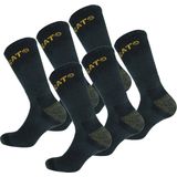 Caterpillar - 6 Paar Werksokken - Kuithoogte - Antraciet - Katoen