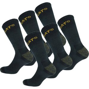Caterpillar - 6 Paar Werksokken - Kuithoogte - Antraciet - Katoen
