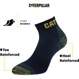 Caterpillar - Premium Sneaker Werksokken - Blauw - Set van 6 Paar - Enkelhoogte - Dubbele Versterking op Hiel en Teen