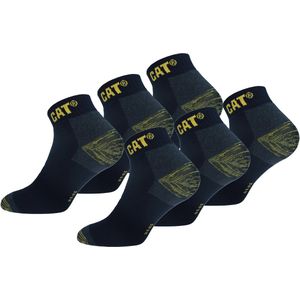 Caterpillar - Premium Sneaker Werksokken - Blauw - Set van 6 Paar - Enkelhoogte - Dubbele Versterking op Hiel en Teen