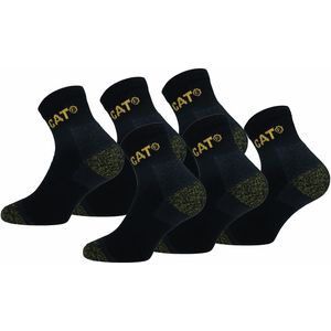 Caterpillar - Werksokken - Zwart - 6 Paar - Versterking van de Hiel met Dubbele Teen