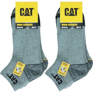 Caterpillar - Werksokken - Lichtgrijs - Set van 6 Paar - Enkelhoogte - Versterkt op Hiel en Teen