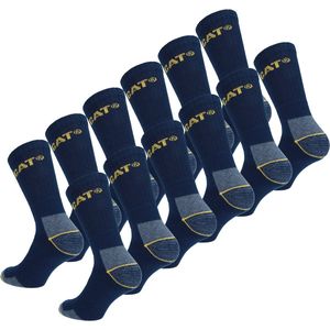 Caterpillar - Real Work Socks - Werksokken - Blauw - Katoen - 12 Paar