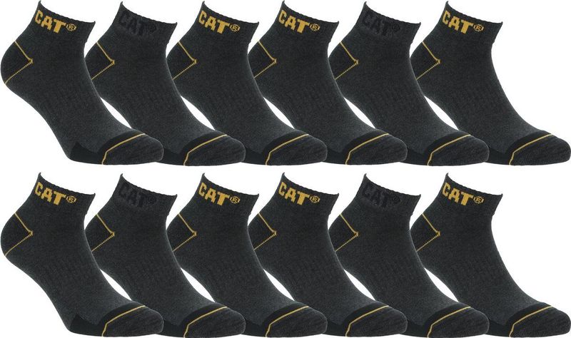Caterpillar - Werksokken - Set van 12 Paar - Katoen - Blauw Zwart Grijs