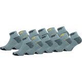 Caterpillar - Werksokken - Lichtgrijs - 12 Paar - Enkelhoogte - Versterkt op Hiel en Teen - Katoen