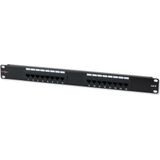 Techly - 16 x RJ45 - Patchpanel - Zwart - Cat.6