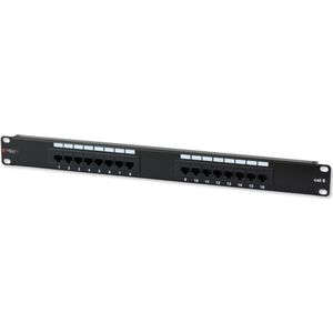 Techly - 16 x RJ45 - Patchpanel - Zwart - Cat.6