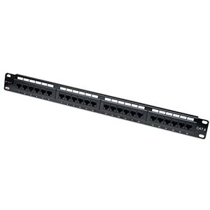 Techly - 24 x RJ45 - Patchpanel - Zwart - Cat.6