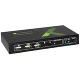 Techly 2x1 USB HDMI KVM Switch 4Kx2K IDATA KVM-HDMI2U KVM-switch Zwart