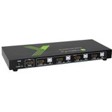 Techly 4x1 USB HDMI KVM Switch 4Kx2K IDATA KVM-HDMI4U KVM-switch Zwart