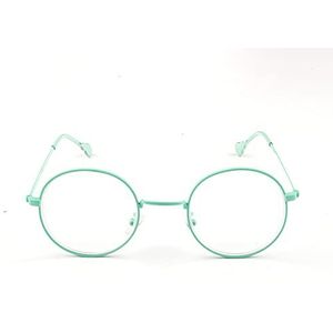 Contacta, Dots leesbril voor dames en heren, lichte en kleurrijke bril, rond frame, dioptrieën +2,00, kleur watergroen, verpakking met brillenhouder, 25 g