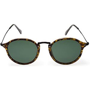 Contacta, Dakar Zonnebril voor dames en heren, zonnebril met gegradueerde glazen, afgerond montuur in demi-kleur en donkergroen glas, dioptrie + 2,50, 20 g