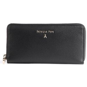 Patrizia Pepe Essentials Portemonnee Leer 19 cm nero