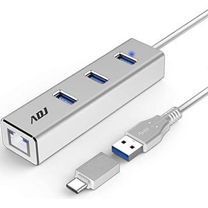 ADJ HUB USB 3.0 3 PORTE ADATTATORE TYPE-C SL 3 USB 3.0 + RJ45