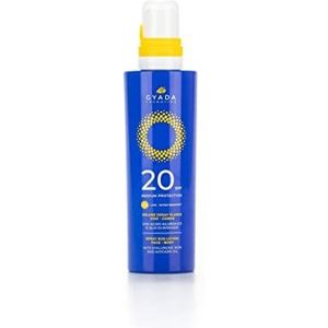 GYADA COSMETICS, SPF20 Zonnespray op zonne-energie, middelgrote bescherming, voedend en beschermend, zonnecrème met snelle absorptie, waterbestendig, niet vettig en niet plakkerig, 200 ml