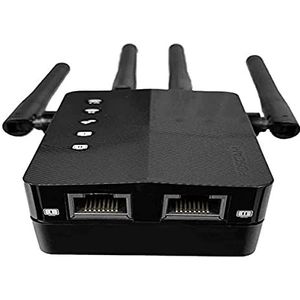 FOSCAM Wifi-repeater 1200 Mbps draadloze dualband versterker 2,4 G en 5 GHz met intelligent led-signaal, high speed configuratie met WPS knop, Ethernet-poort