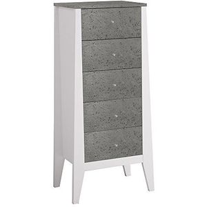 Italian Concept 1 commode van hout, wit, 57 x 39 x 124 cm