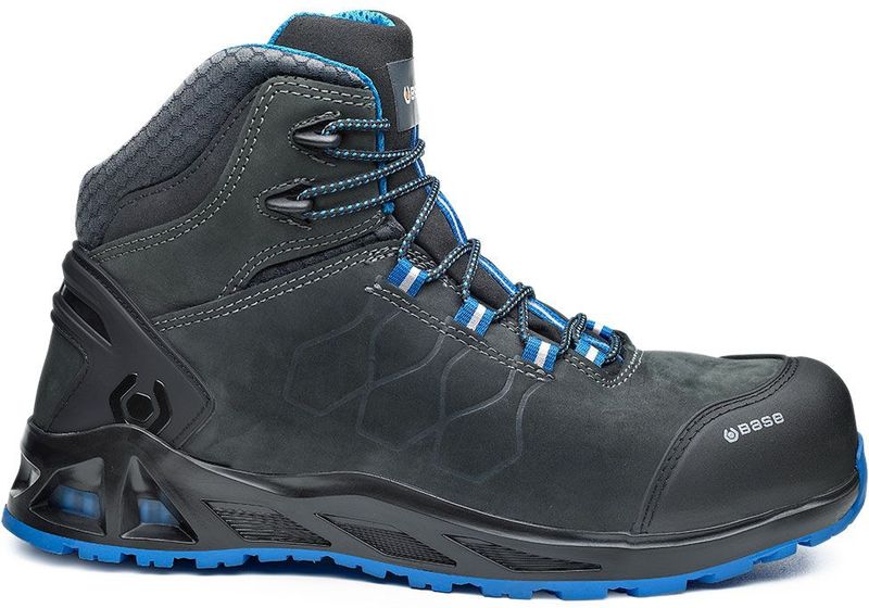 Base - K-Road Top - Werkschoen - Zwart - Nubuck - S3 HRO CI HI SRC