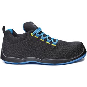 Base Protection Marathon veiligheidsschoenen voor dames en heren, zwart/blauw/geel, maat 41