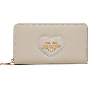 Love Moschino, Ivory Portemonnees Beige, Dames, Maat:ONE Size