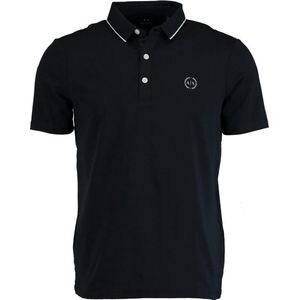 Armani Exchange - Gebreide Polo - Casual - Marineblauw - Katoen