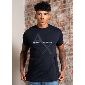 Armani Exchange - T-shirt - Wit - Katoen - Normale Pasvorm