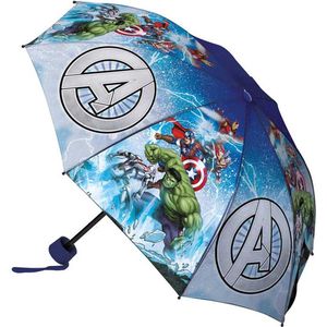 Marvel Avengers Paraplu Compact Battle - Rond 90 x 24 / 55 cm - Polyester - Rond 90x24 / 55 - Multikleur