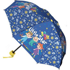 Cocomelon Paraplu, Little Star Rond 90 x 24/55 cm - Polyester - Blauw