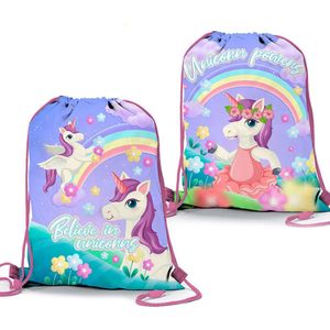 Unicorn - Gymbag - Multikleur - Polyester - 39 x 31 cm