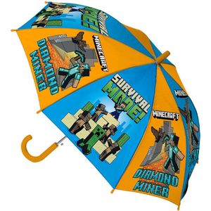 Minecraft Paraplu Survival Mode Rond 75 x 62 cm - Polyester - Multikleur