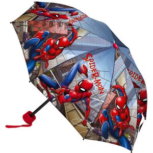 SpiderMan Paraplu, City - Ø 90 x 24/55 cm - Polyester