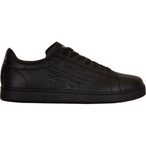 EA7 - X8X001_XCC51 - Klassieke Leren Sneakers - Zwart - Leer - Vetersluiting