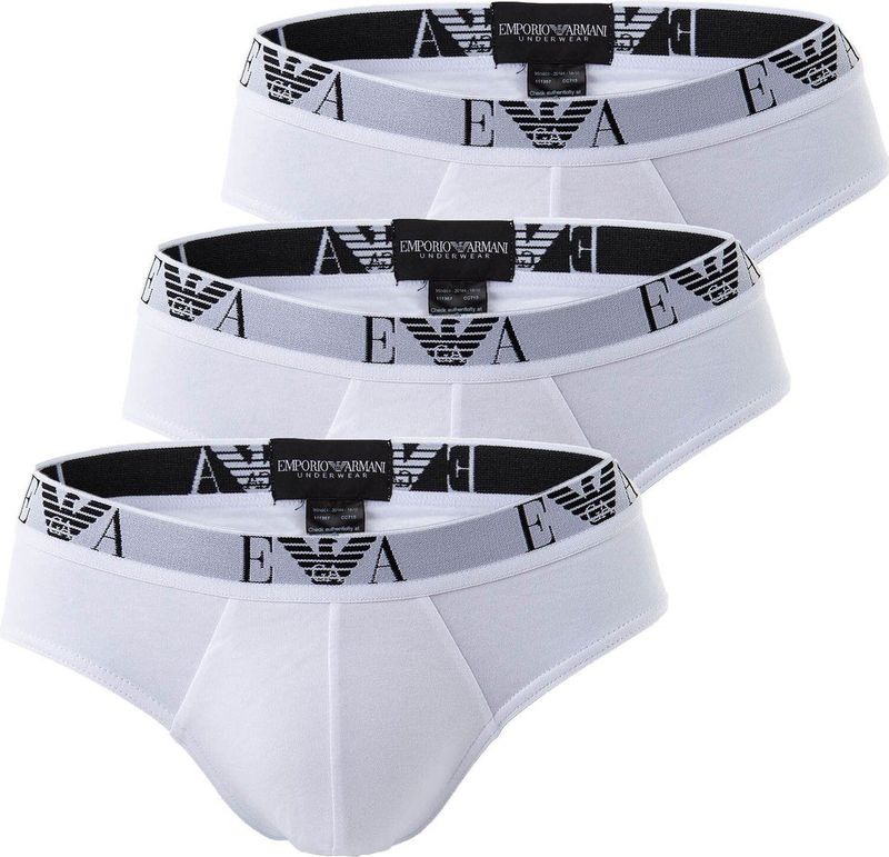 Emporio Armani 111734 Slips - Zwart - 3 Eenheden - Katoen