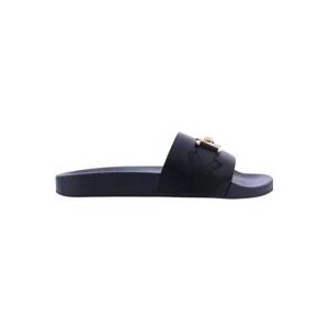 Versace Dames Pool Slide Sandalen , Black , Dames , Maat: 36 EU