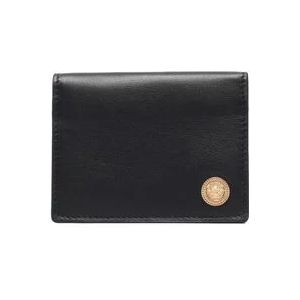 Versace, Leather wallet Zwart, Heren, Maat:ONE Size