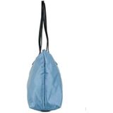 Versace Nylon Leer Tote Tas Blauw