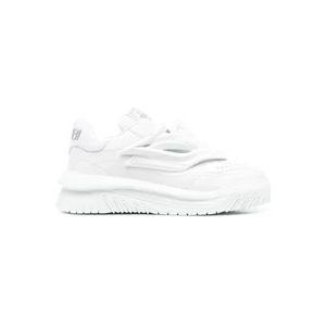 Versace Odissea Leren Slip-On Sneakers , White , Heren , Maat: 41 EU